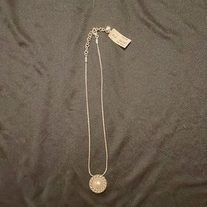 Brighton Pearl Magic necklace-1 side pearl/1 side pave crystals-New w/ tags